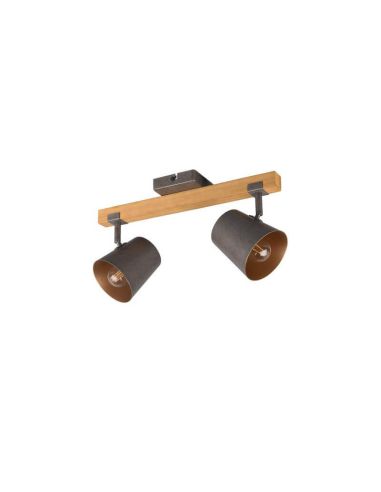 Plafón de techo LED BELL 2 luces, focos orientables luz apagada