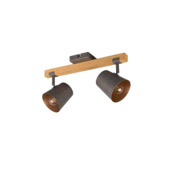 Plafón de techo LED BELL 2 luces, focos orientables luz apagada