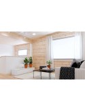 Downlight Quad 2 IP43 LED Empotrable Cuadrado corte redondo 16w blanco y gris | LeonLeds