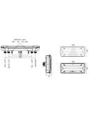Dimensiones Piloto LED trasero Ecoled II ECE R48 12V-24V Conector ASS2 y 5 Conectores Aspock | LeonLeds