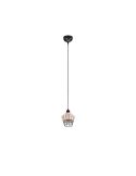 Lámpara de techo LED BORKA pequeña rattan natural luz apagada
