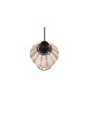 Lámpara de techo LED BORKA pequeña rattan natural detalle