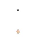 Lámpara de techo LED BORKA pequeña rattan natural o negro | LeonLeds
