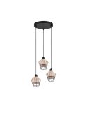 Lámpara de techo LED BORKA 3 luces, altura ajustable apagada