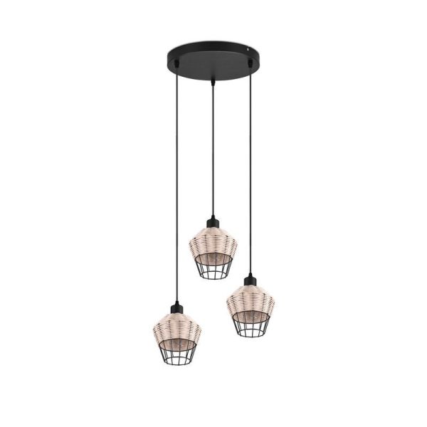 Lámpara de techo LED BORKA 3 luces, altura ajustable apagada