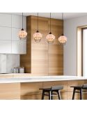 Lámpara de techo LED BORKA 4 luces, altura ajustable imagen ambiente