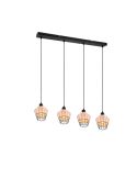 Lámpara de techo LED BORKA 4 luces, altura ajustable | LeonLeds