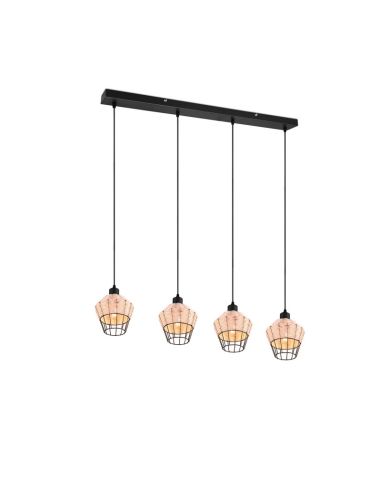 BORKA Plafonnier LED 4 lumières, hauteur réglable | LéonLeds