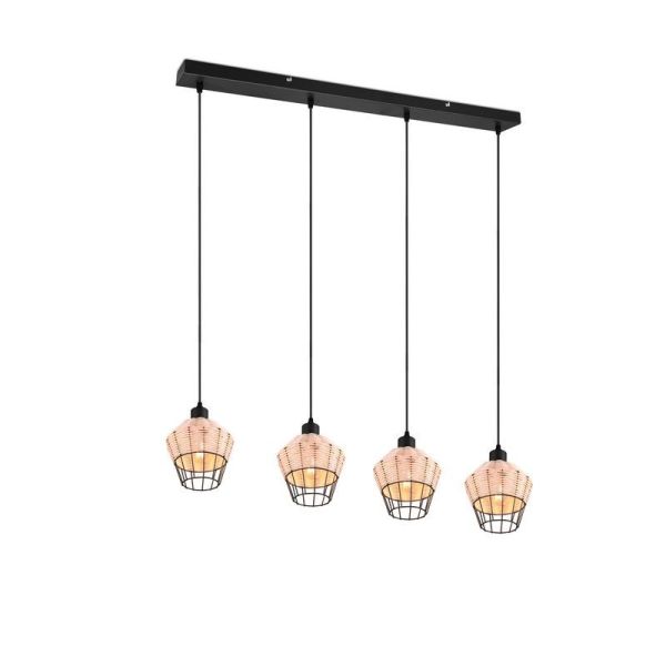 Lámpara de techo LED BORKA 4 luces, altura ajustable | LeonLeds