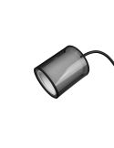Lámpara de pie LED BURTON, 2 luces , tela y organza detalle tulipa pequeña bombilla apagada no incluida
