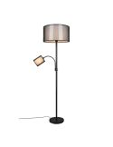 Lámpara de pie LED BURTON, 2 luces , tela y organza | LeonLeds