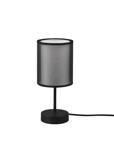Lámpara de sobremesa LED BURTON, tela y organza IP20 luz apagada bombilla E14 no incluida