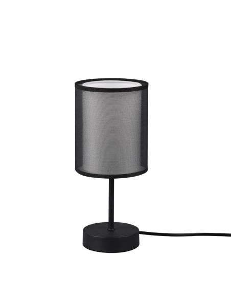 Candeeiro de mesa LED BURTON, tecido e organza IP20 apagado Lâmpada E14 não incluída