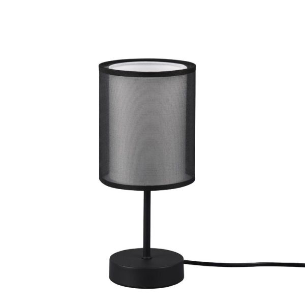 Lámpara de sobremesa LED BURTON, tela y organza IP20 luz apagada bombilla E14 no incluida