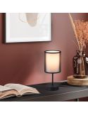 Lampe à poser LED BURTON, tissu et organza IP20 photo d'ambiance
