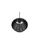 BORKA Candeeiro de teto LED grande altura ajustável abajur com detalhes em rattan preto