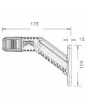 Dimensiones Galibo LED con conector ASS2 Superpoint IV 12V 24V 0,6 metros de cable Aspock | LeonLeds