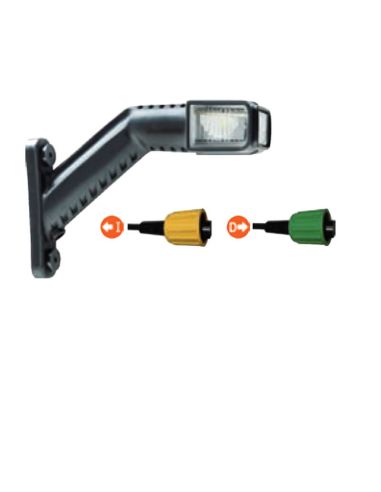 Jauge LED avec connecteur ASS2 Superpoint IV 12V 24V 0,6 mètre de câble Aspock | LéonLeds