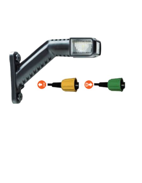 Jauge LED avec connecteur ASS2 Superpoint IV 12V 24V 0,6 mètre de câble Aspock | LéonLeds