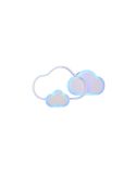 Plafón Techo LED/ Aplique Pared Cloudy con mando RGB color azul