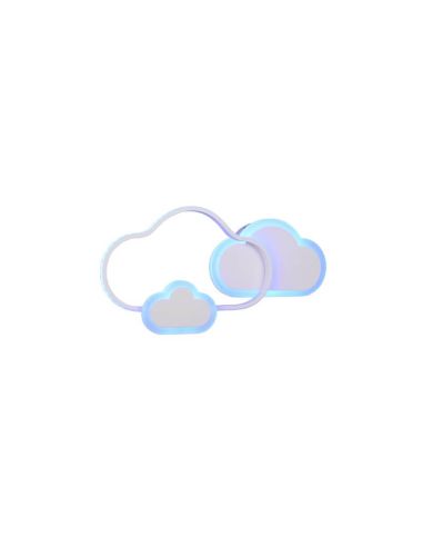 Plafón Techo LED/ Aplique Pared Cloudy con mando RGB color azul