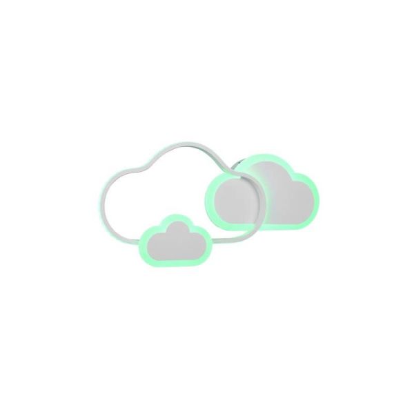 Plafón Techo LED/ Aplique Pared Cloudy con mando color verde
