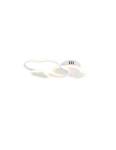 Plafón Techo LED/ Aplique Pared Cloudy con mando vista desde arriba color blanco