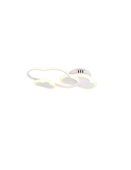 Plafón Techo LED/ Aplique Pared Cloudy con mando vista desde arriba color blanco