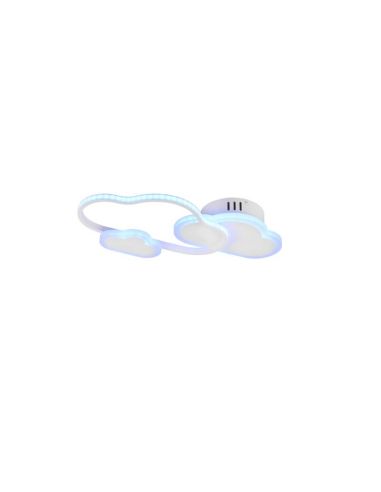 Plafón Techo LED/ Aplique Pared Cloudy con mando vista desde arriba color azul