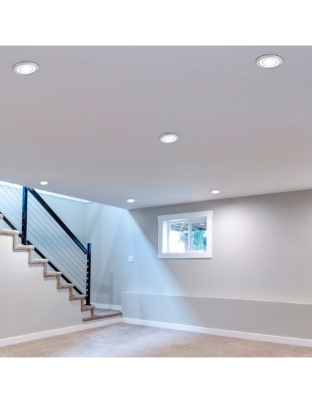 Downlight LED embutido Core preto 5W 3000K foto ambiente