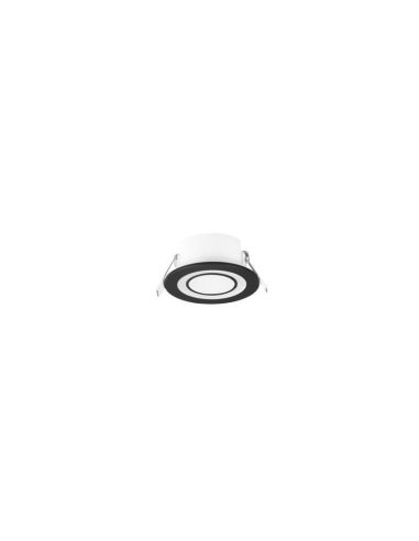 Downlight empotrable LED Core negro 5W 3000K detalle empotrado