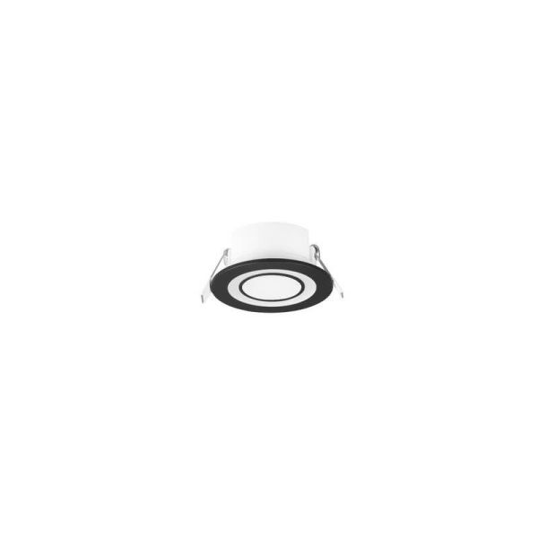 Downlight empotrable LED Core negro 5W 3000K detalle empotrado