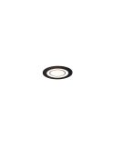 Downlight LED embutido Core preto 5W 3000K luz acesa