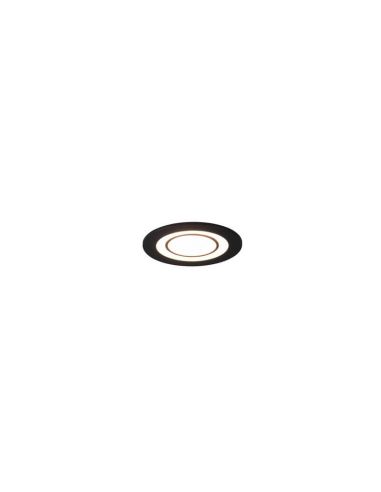 Downlight empotrable LED Core negro 5W 3000K luz encendida