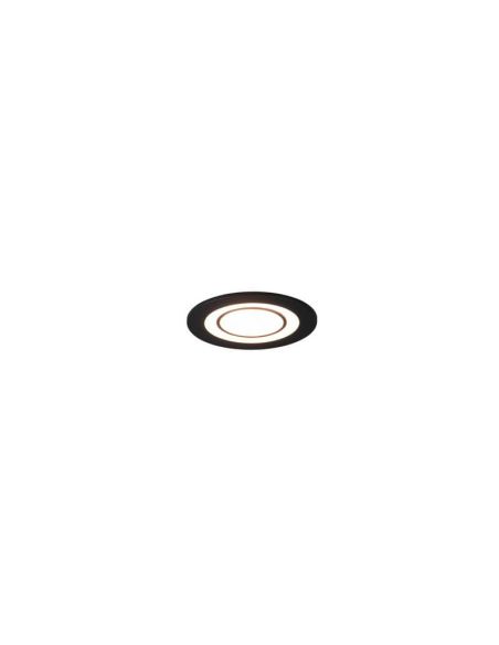 Downlight empotrable LED Core negro 5W 3000K luz encendida