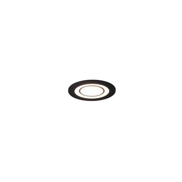Downlight empotrable LED Core negro 5W 3000K luz encendida