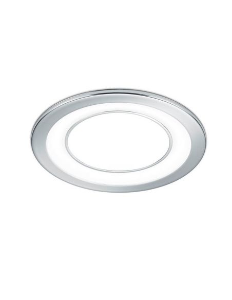 Downlight embutido LED CORE cromado 10W 450Lm 3000K detalhe embutido