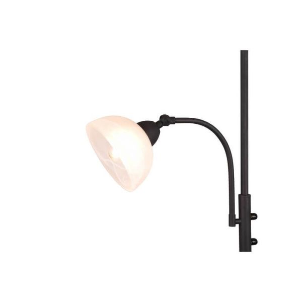 Lámpara de pie metal 2 luces pantalla vidrio COUNTRY IP20 detalle tulipa