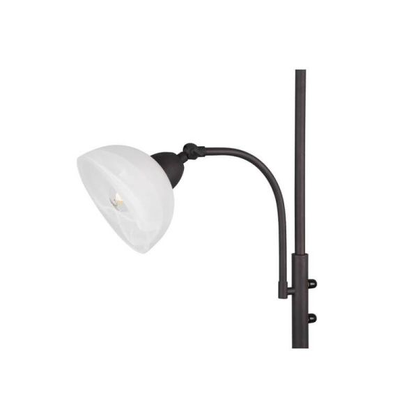 Lámpara de pie metal 2 luces pantalla vidrio COUNTRY IP20 detalle tulipa luz apagada