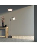 Lámpara de pie metal 2 luces pantalla vidrio COUNTRY IP20 foto ambiente