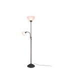 Lámpara de pie metal 2 luces pantalla vidrio COUNTRY IP20 | LeonLeds