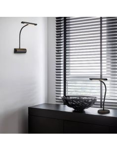 Lámpara de mesa LED metal CURTIS flexible 1x4W 3000K IP20 luz encendida 2