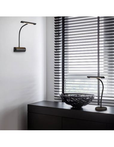 Lámpara de mesa LED metal CURTIS flexible 1x4W 3000K IP20 foto ambiente