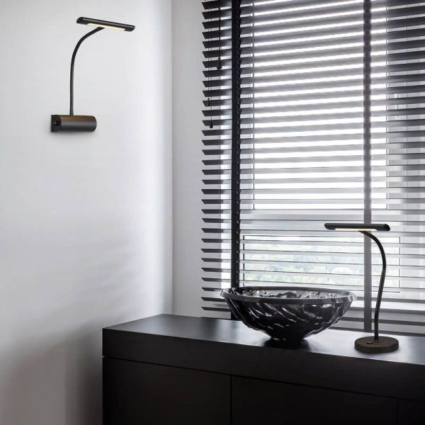 CURTIS lampe de table LED métal flexible 1x4W 3000K IP20 photo d'ambiance