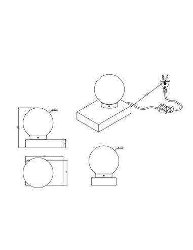 Lampe de table LED DAVI II finition...