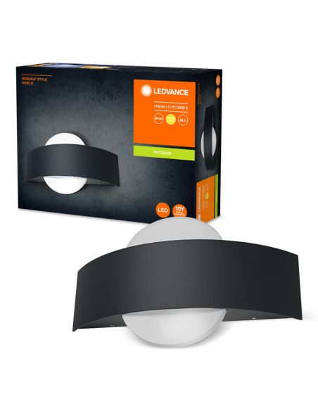 Aplique LED exterior antracita Endura Styel Shield RD 11W 400Lm 3000K LedVance | LeonLeds