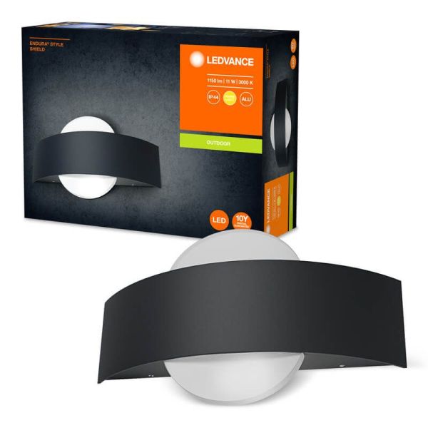 Aplique LED exterior antracita Endura Styel Shield RD 11W 400Lm 3000K LedVance | LeonLeds