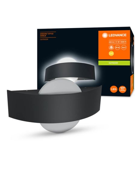 Aplique LED exterior antracita Endura Styel Shield RD 11W 400Lm 3000K LedVance | LeonLeds