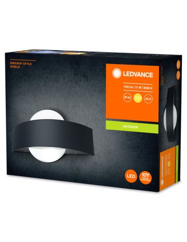Aplique LED exterior antracita Endura Styel Shield RD 11W 400Lm 3000K LedVance | LeonLeds