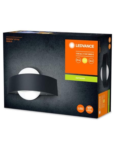 Aplique LED exterior antracita Endura Styel Shield RD 11W 400Lm 3000K LedVance | LeonLeds